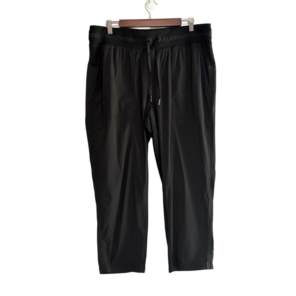 Lululemon Dance Studio Mid Rise Crop 25" Pant Black Drawstring Pockets Womens 14